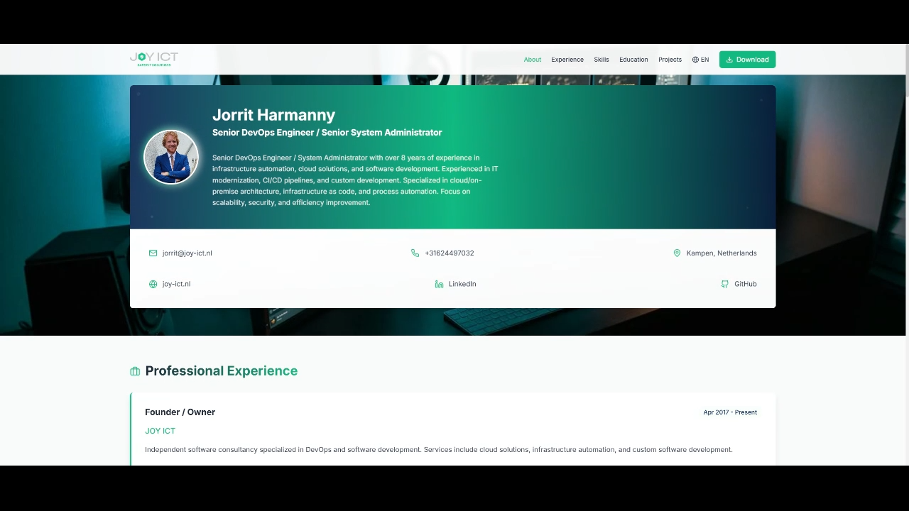 Senior DevOps Engineer — Video Resume